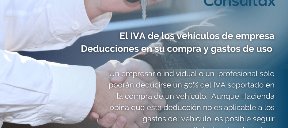 deducción del IVA de los vehículos de empresa