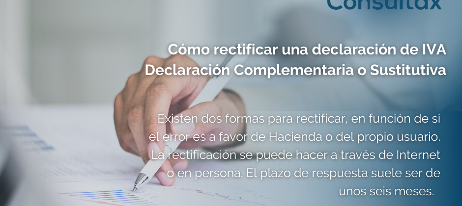 Declaración Complementaria o sustitutiva